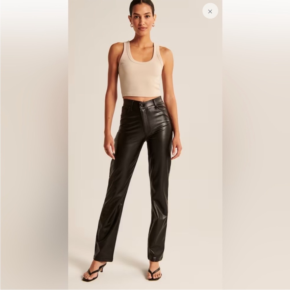 Vegan Leather pants black Abercrombie size 26
